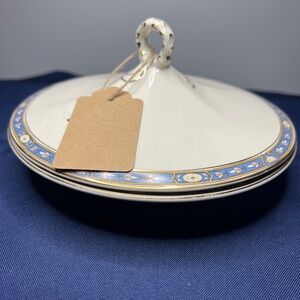 Elegant Blue and Cream Ceramic Serving Dish by Grindley & Co in England #93